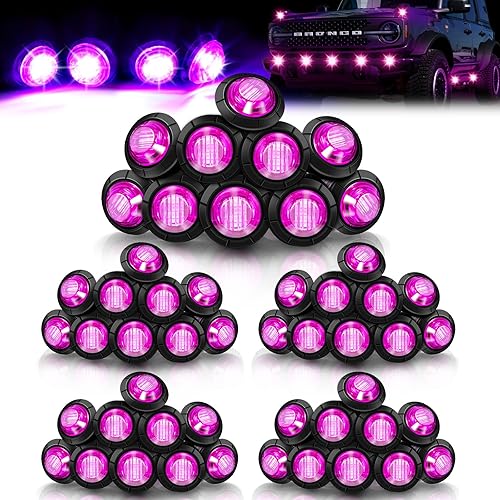 Miniatura 8 de 50 luces LED redondas de 34 para remolque, luces LED delanteras y traseras de 12 V, luces de remolque impermeables para camión, automóvil, autobús,