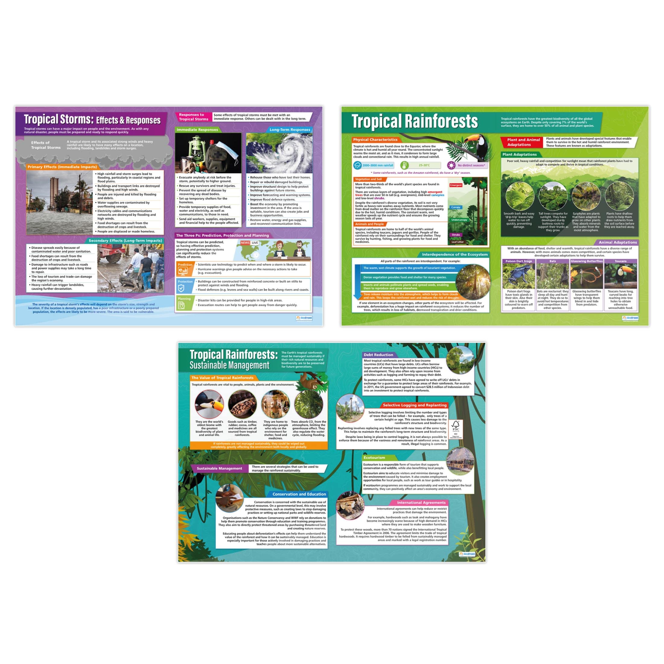 Climate Change Educational Poster - Large Format 33x23.5 Gloss Paper Geography Classroom Decoration