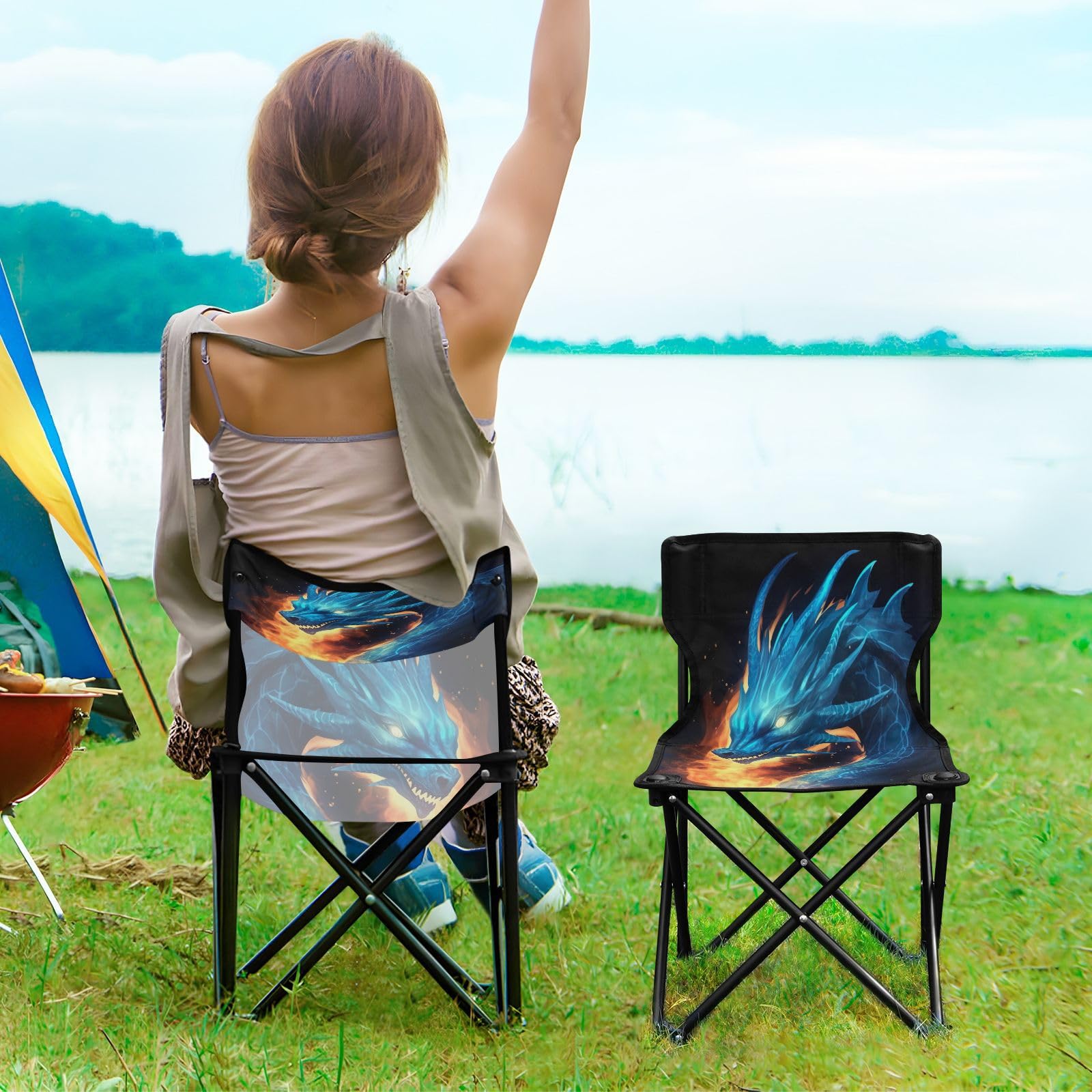 Amazon.com: Msyxl Dragon Ultralight Camping Chair Portable
