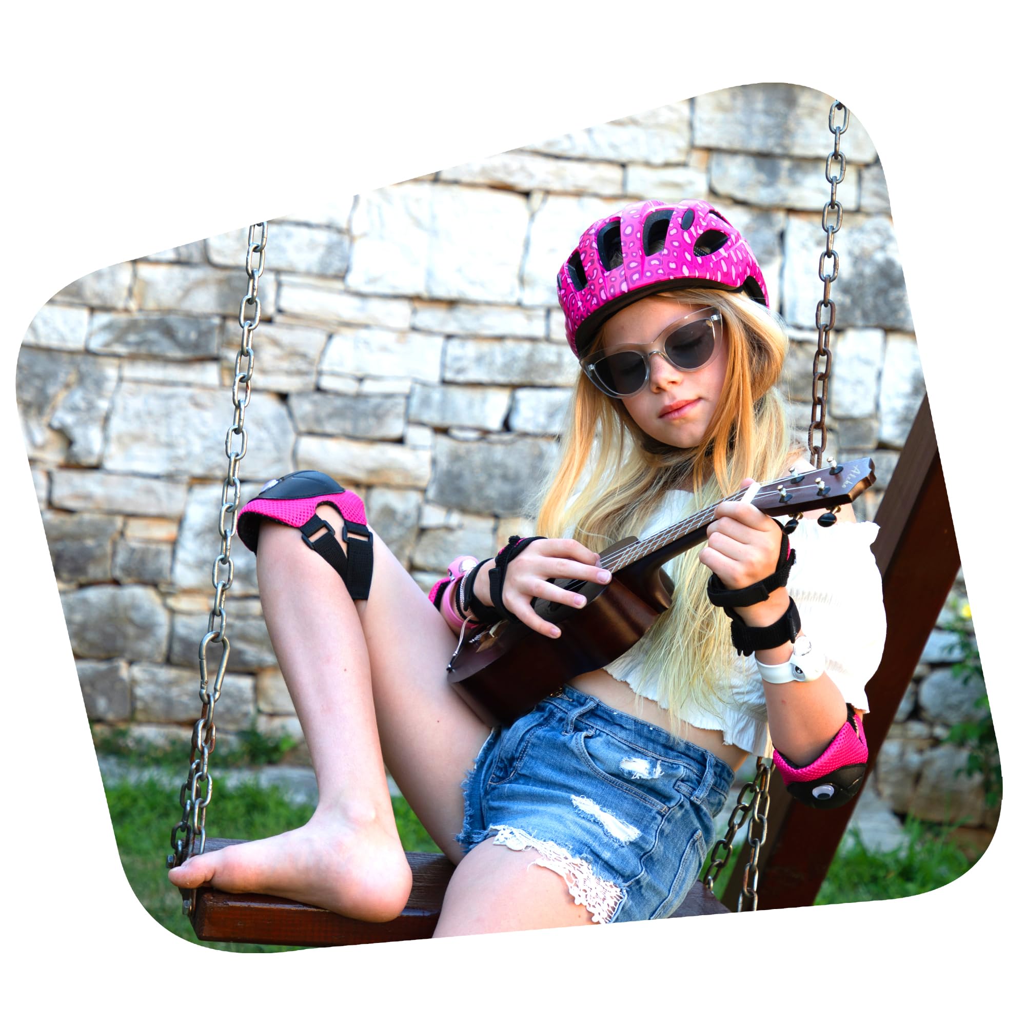 Crazy Safety Casco da Bici per Bambini 6-12 Anni S.W.A.T | Casco per Bicicletta, Skateboard, MTB e Pattini a Rotelle con Fanale Ricaricabile | Casco per Monopattino Regolabile 54-58 cm (Nero)
