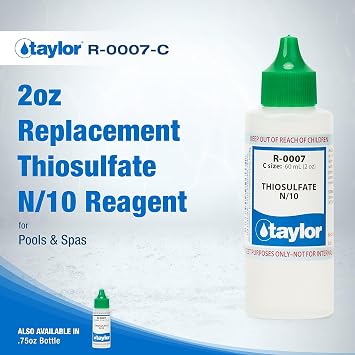 Taylor Technologies R-0007-C Thiosulfate No.7 N/10 2 OZ