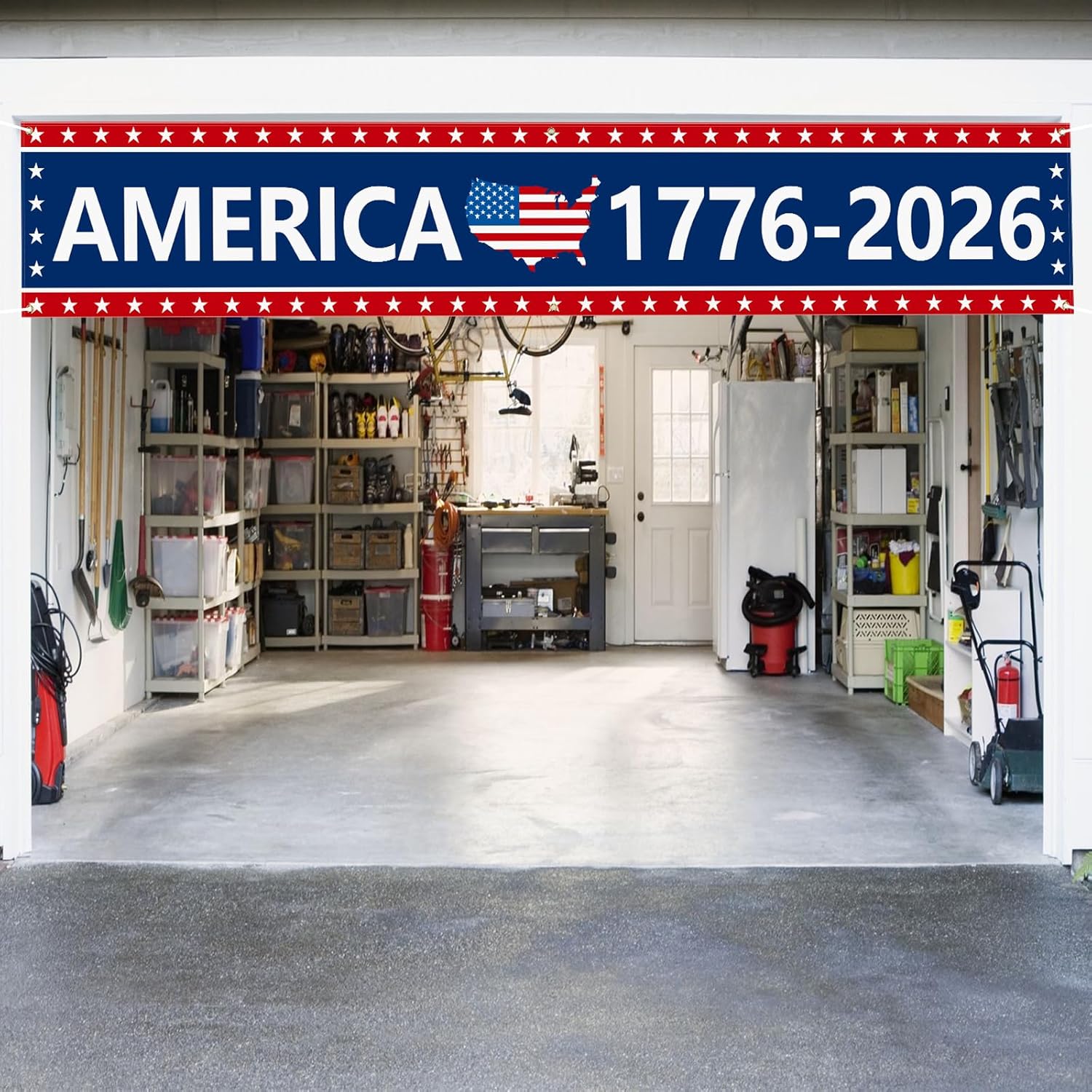 Probsin 250th Anniversary Banner 120" x 20" America 1776-2026 USA 250 Years Birthday Freedom American Map Patriotic Party Supplies Home Decorations for Outdoor, Indoor, Yard, Garden, Porch, Lawn - Image 6