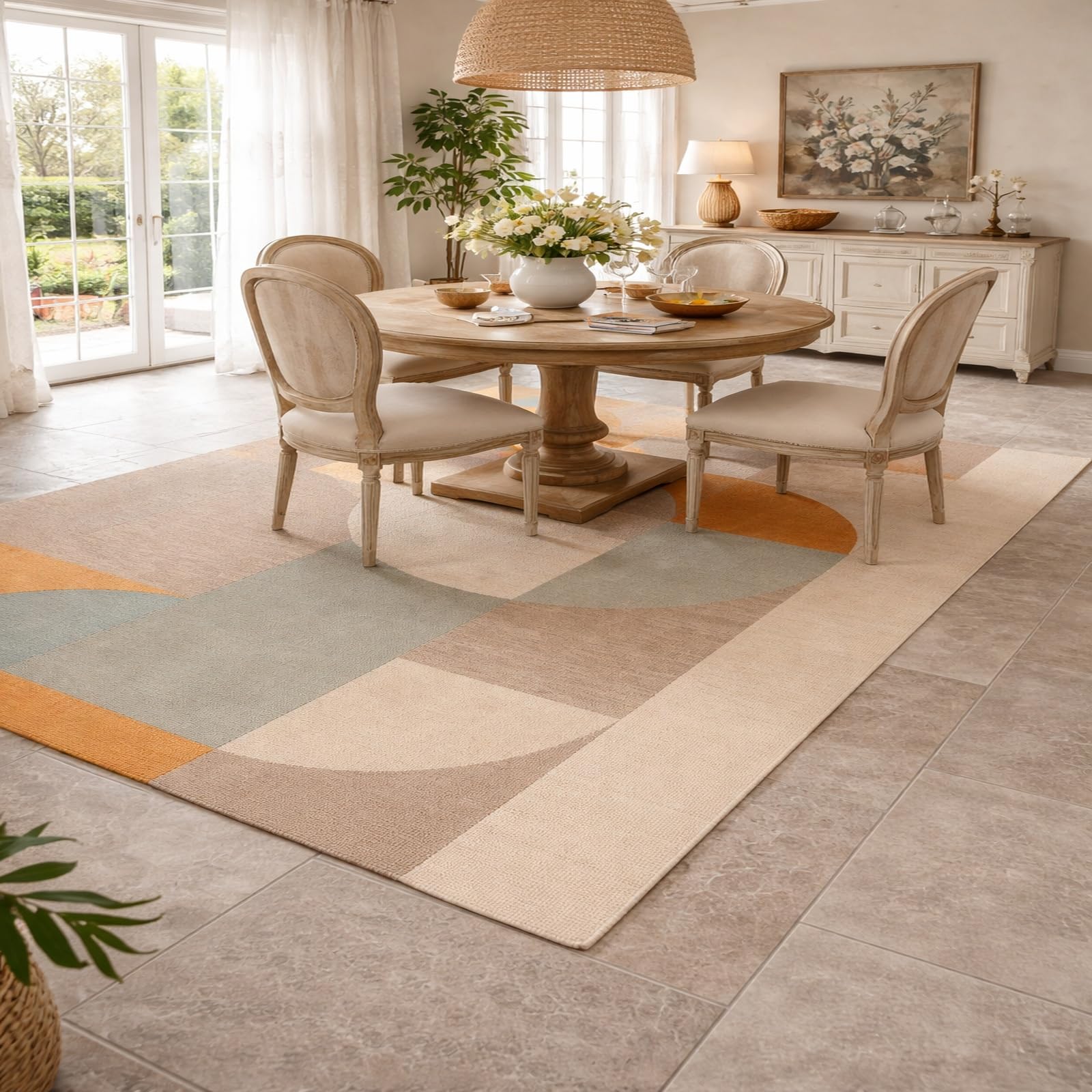 Tapis de salon moderne pour réchauffer un sol froid et décorer un bureau
