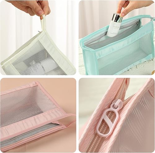 Miniatura 4 de Gyflo Neceser para mujeres y hombres, bolsa de maquillaje para cosméticos, bolsa de viaje portátil, bolsa organizadora de maquillaje para artículos