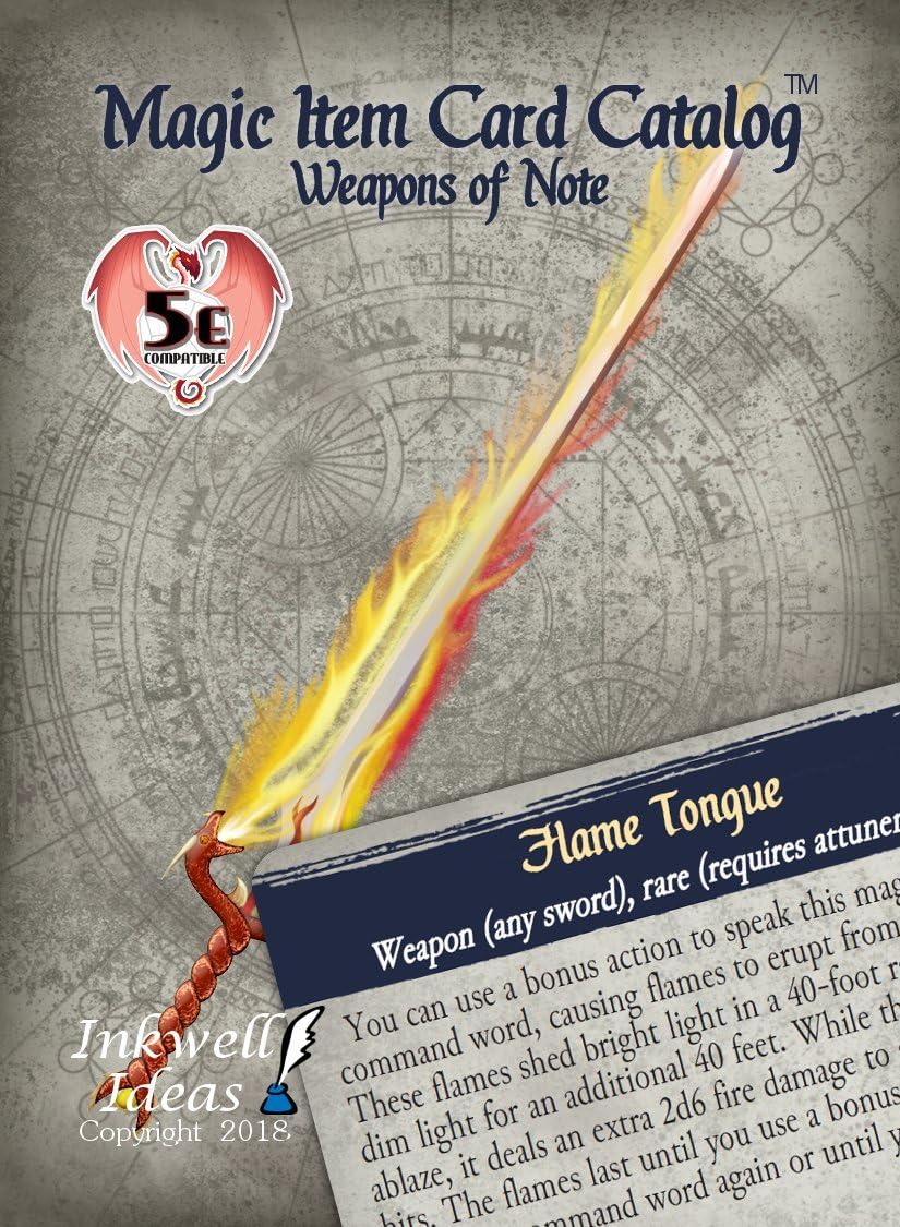 Magic Item Card Catalog (5e): Weapons of Note