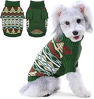 Vista 11 de PUMYPOREITY Suéter Clásico a Cuadros para Perro con Agujero para Correa, Tejido de Punto Cálido y Elástico para Perros Pequeños y Medianos, Suéter