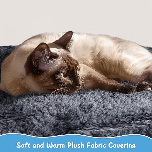 Miniatura 7 de Yaheetech Torre para gatos con árbol para gatos, condominio para gatos de 40 pulgadas con plataforma suave de gran tamaño, tabla de rascar, cesta y