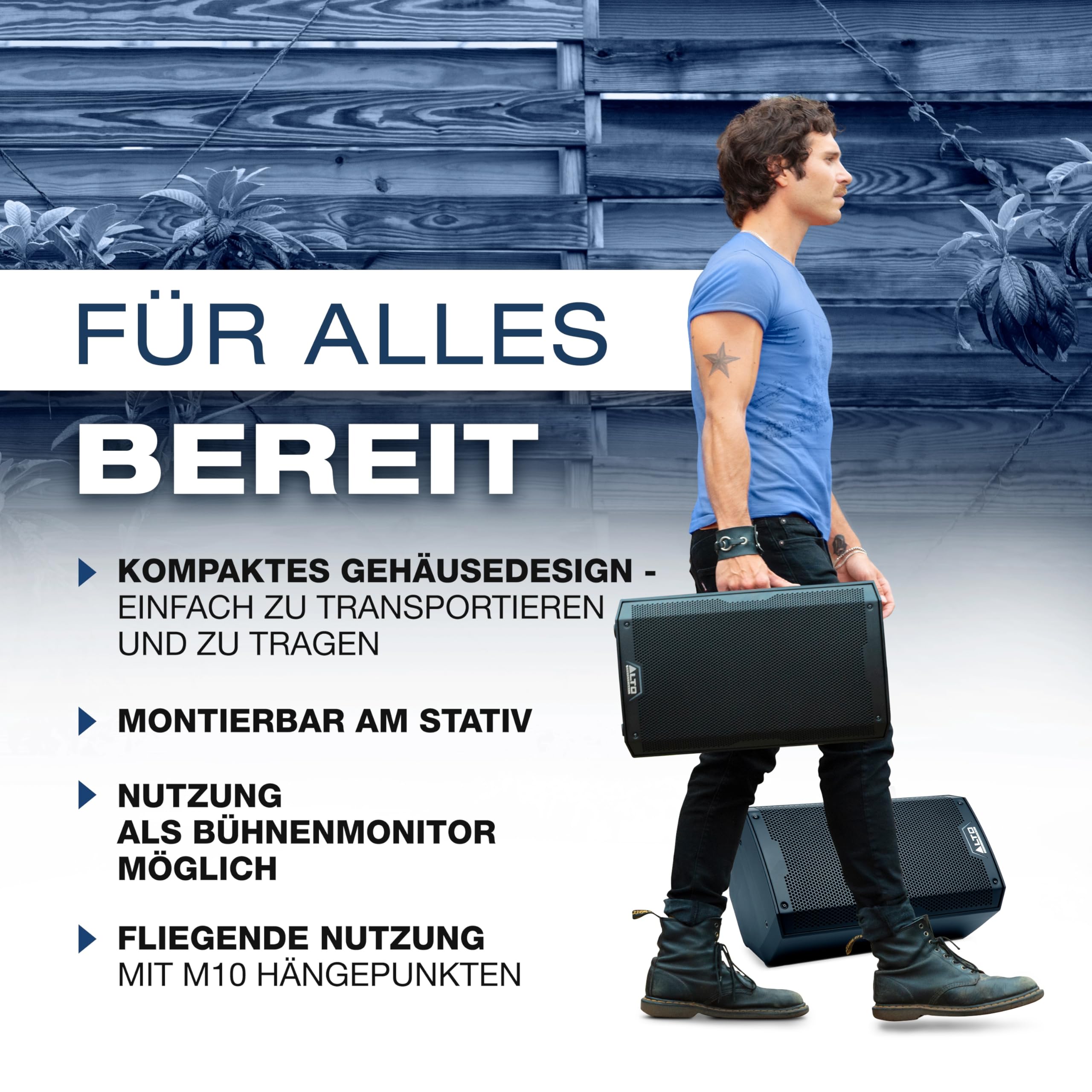 ALTO TS410 2000 Watt 10-Zoll Aktiver PA-Lautsprecher mit 3-Kanal Mixer, Bluetooth-Streaming, Drahtloser Lautsprecherkopplung, DSP App
