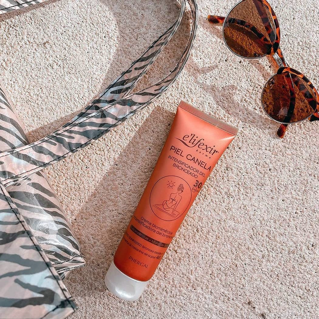 Elifexir Piel Canela. Gel Accélérateur de Bronzage | Activateur de Bronzage | Bronzage Intense, Naturel & Durable | Autobronzant Activateur de Mélanine | Monoi Tahiti et Shea SPF30 Waterproof 150ml