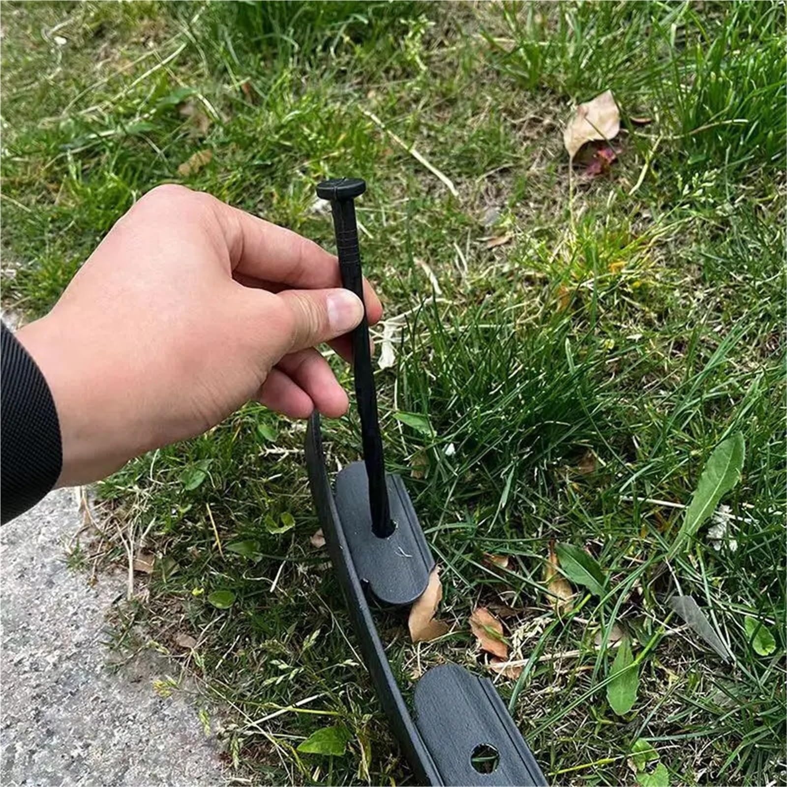 Bordura de Jardín de Plástico 5M Grass Barrier Edge Garden Edging Border Lawn Landscape Separator Outdoor(Black)
