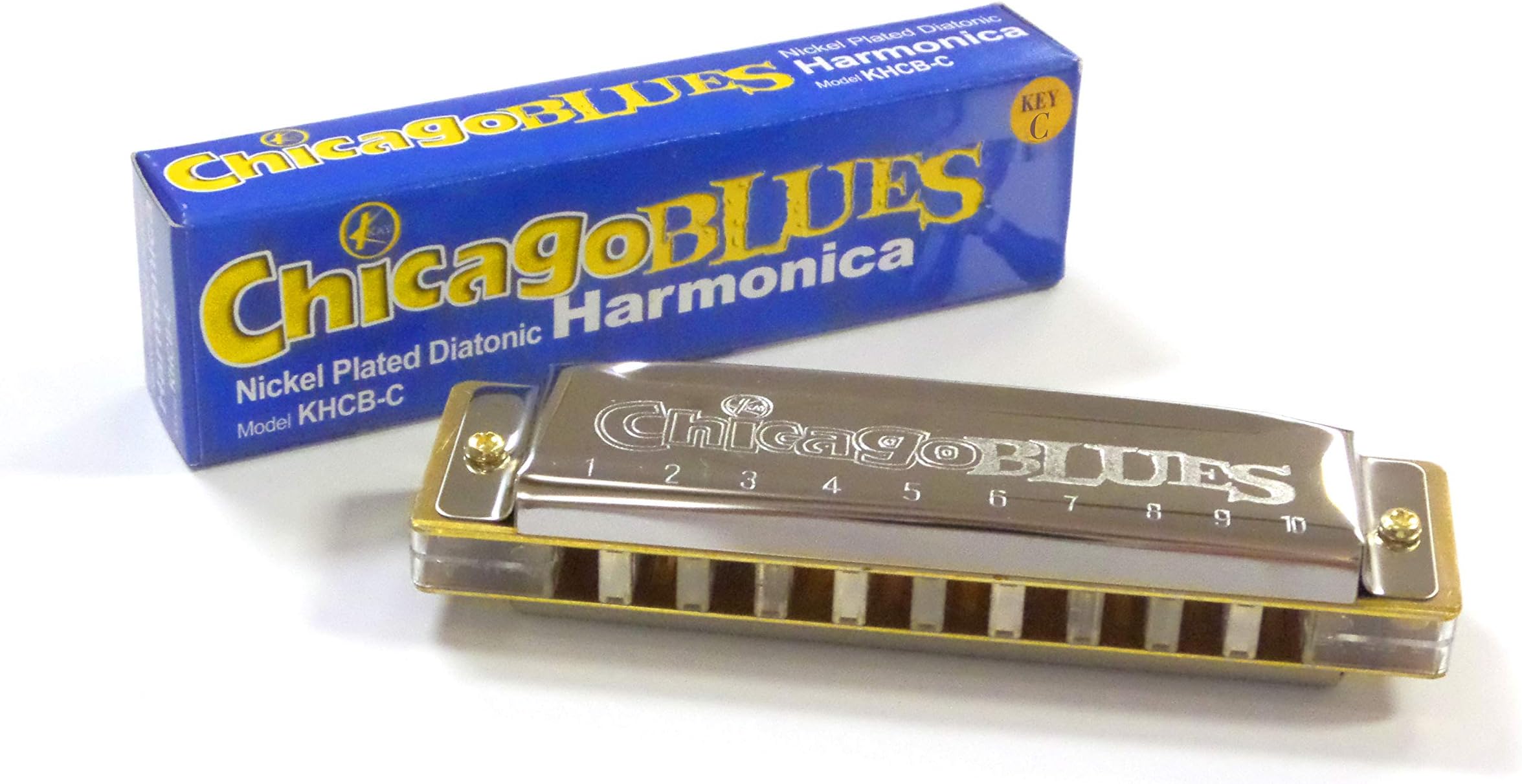 Harmonica Key of C, 10 Holes 20 Tones, Diatonic Chicago Blues Harmonica for Adults, Beginners, Professionals
