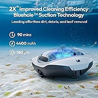 Vista 2 de Bubot 300P Pool Vacuum, Cordless Robotic Pool Cleaner, Superior Suction, Smart Senor, DirtLock 2.0, 90-Min Runtime for Above-Ground Flat Pools up to