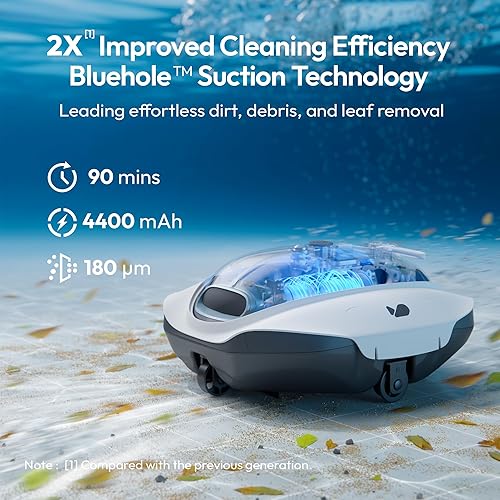 Miniatura 2 de (2025) Bubot 300P - Aspiradora de piscina robótica inalámbrica, succión superior, sensor inteligente, DirtLock 2.0, tiempo de funcionamiento de 90