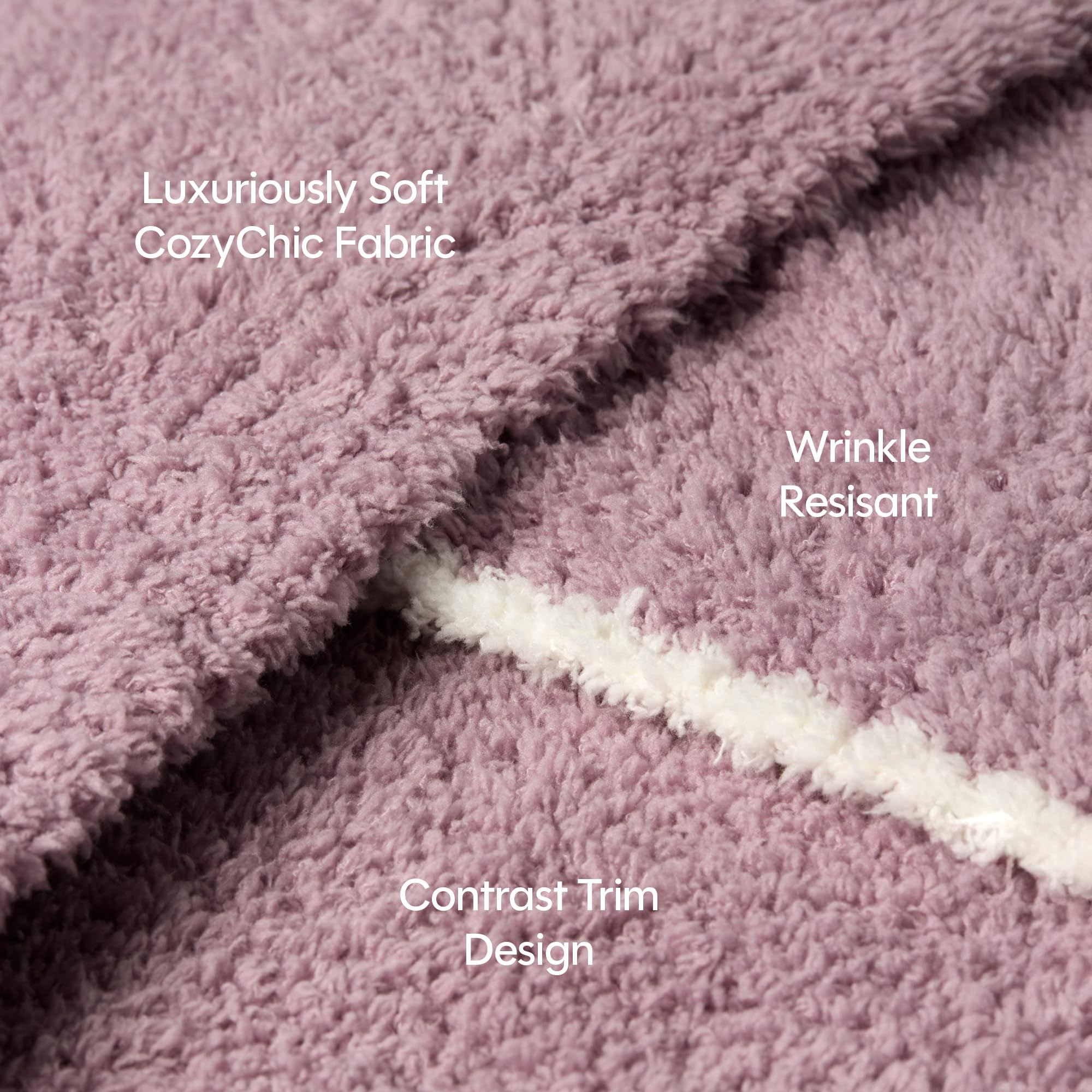 Snapklik.com : Barefoot Dreams CozyChic Contrast Tip Blanket
