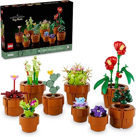 LEGO Botanicals Tiny Plants - Artificial, Fake Indoor Plant Building Set for Home, Kitchen, Desk Decoration, Adults Ages 18+ - Gift for Birthdays - 10329