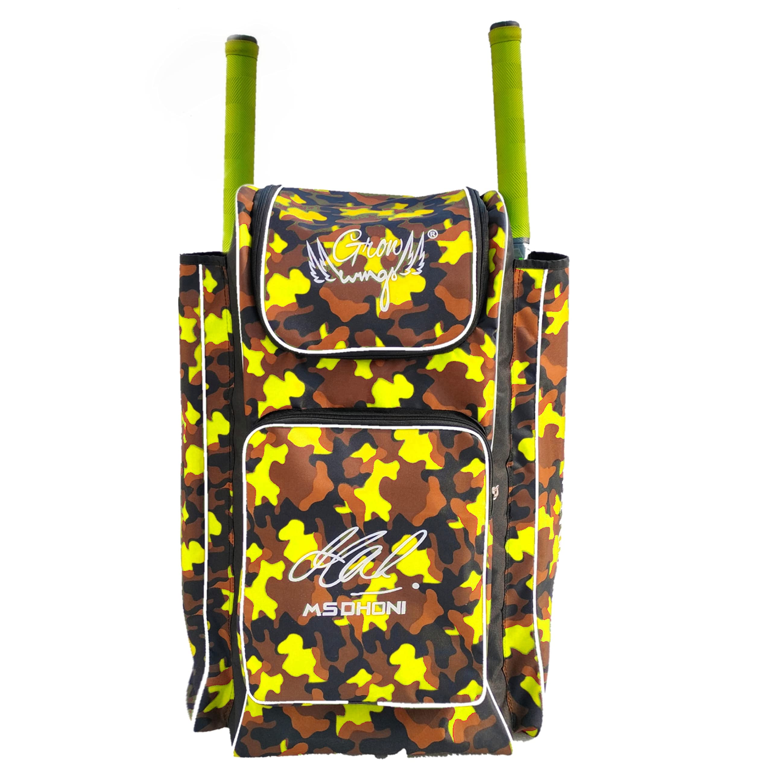Grow wings Yellow Cricket Kit Bag Nylon Fabric Extra Compartment Light Weight Kit Bag (B0CD24J9DN) Amazon Price History, Amazon Price Tracker