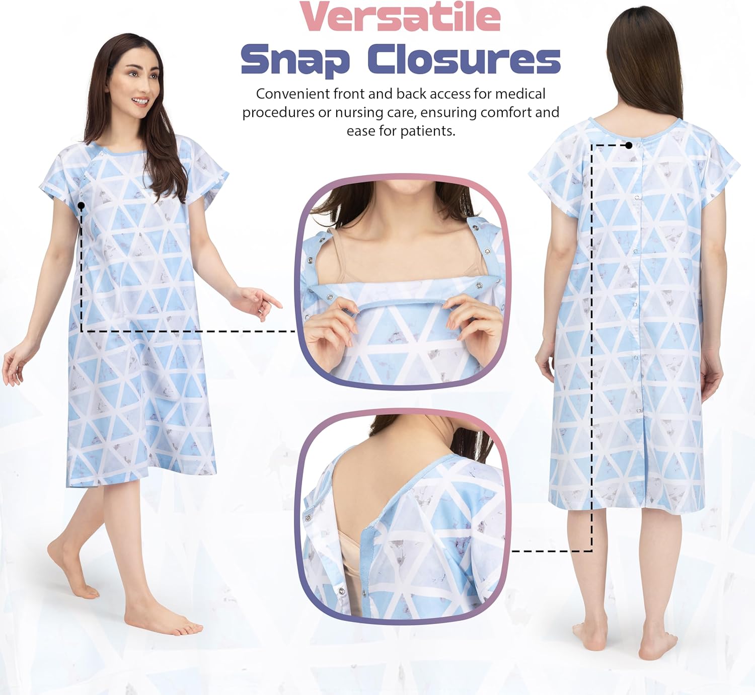 NY Threads Women's Hospital Gown Soft and Stylish Patient Gown - Image 4