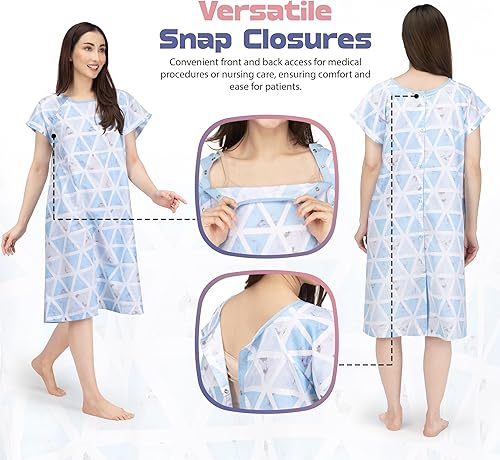 Miniatura 60 de NY Threads Women's Hospital Gown Soft and Stylish Patient Gown