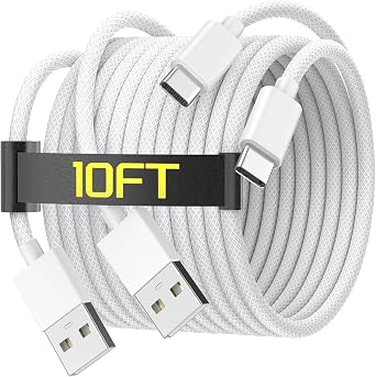 [Apple MFi Certified] 10FT Car Carplay Cable for iPhone 17 16 15 | 2 PackUSB A to USB C Fast Charging Cable Woven Car Charger Cord Compatible for iPhone 17/17 Pro/17 Pro Max/Air/16 15 Pro Max