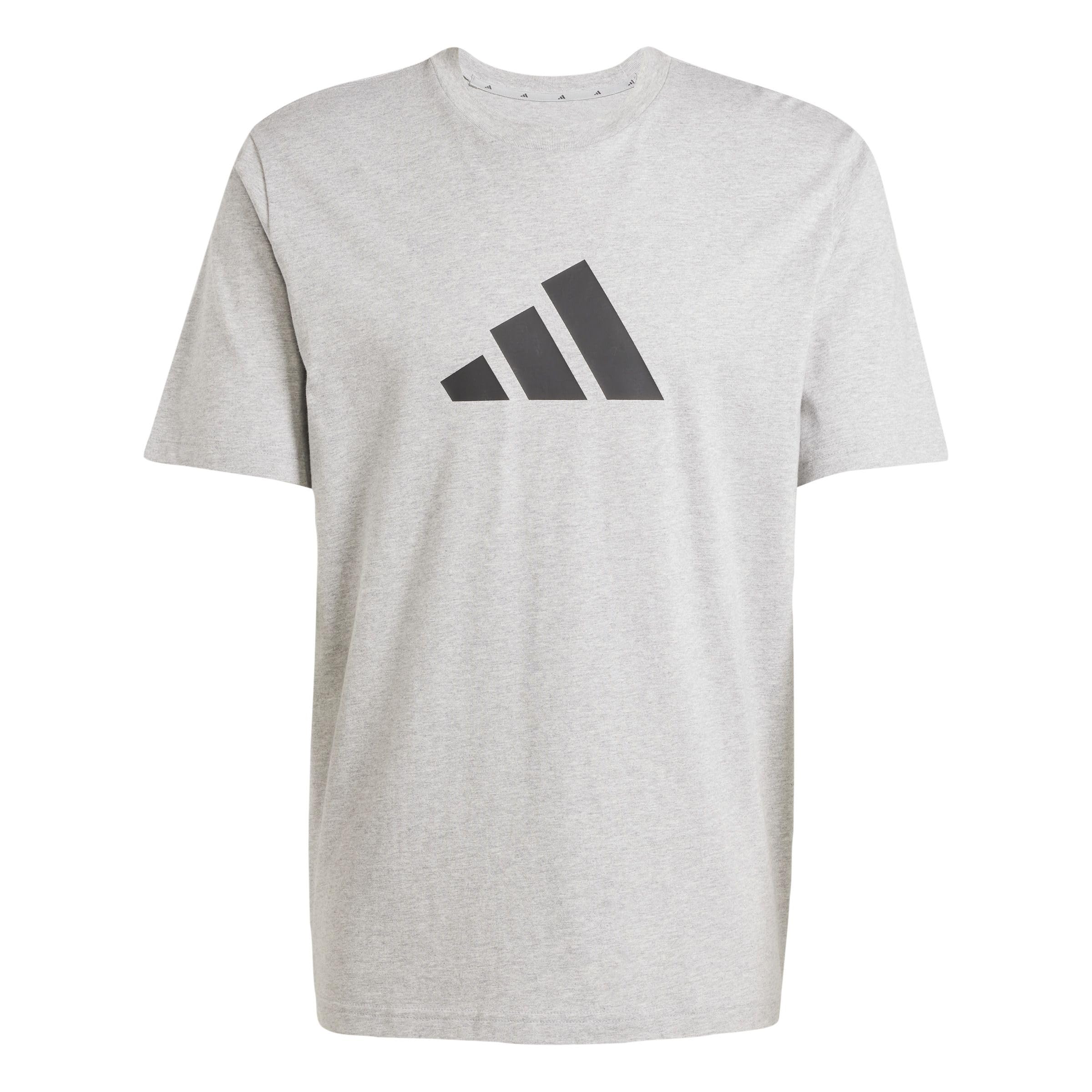 adidas Men's Future Icons Three BAR TEE, Medium Grey Heather, XXL