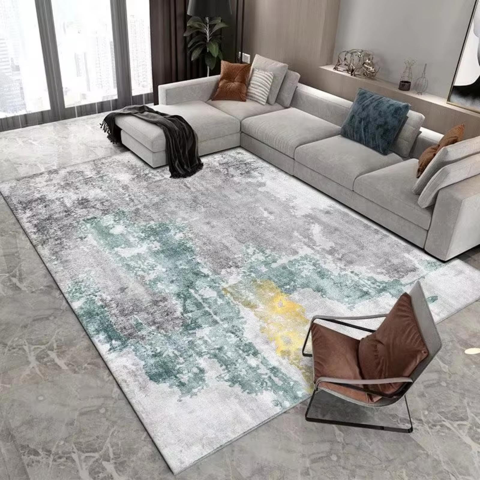 Tapis de salon moderne fini les glissades grand tapis antidérapant