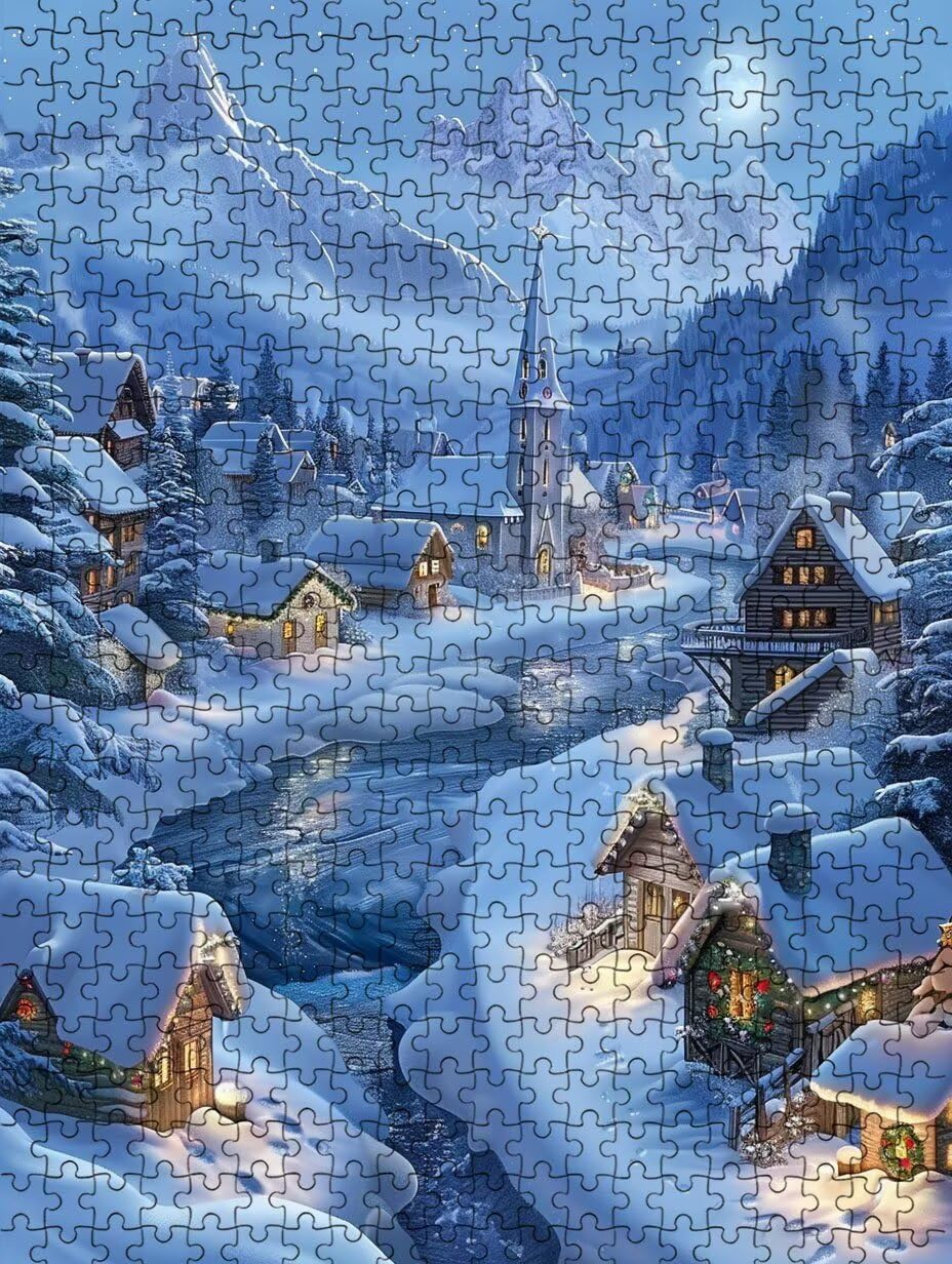 Snow Mountain Paesaggio Puzzle 6000 Pezzi, 3D Puzzle per Adulti Impegnativo, Educa Puzzles Artistico, Divertente E Stimolante Puzzles Decorativo per La Famiglia, Regalo e Decorazione Pareti FNKL6-1079