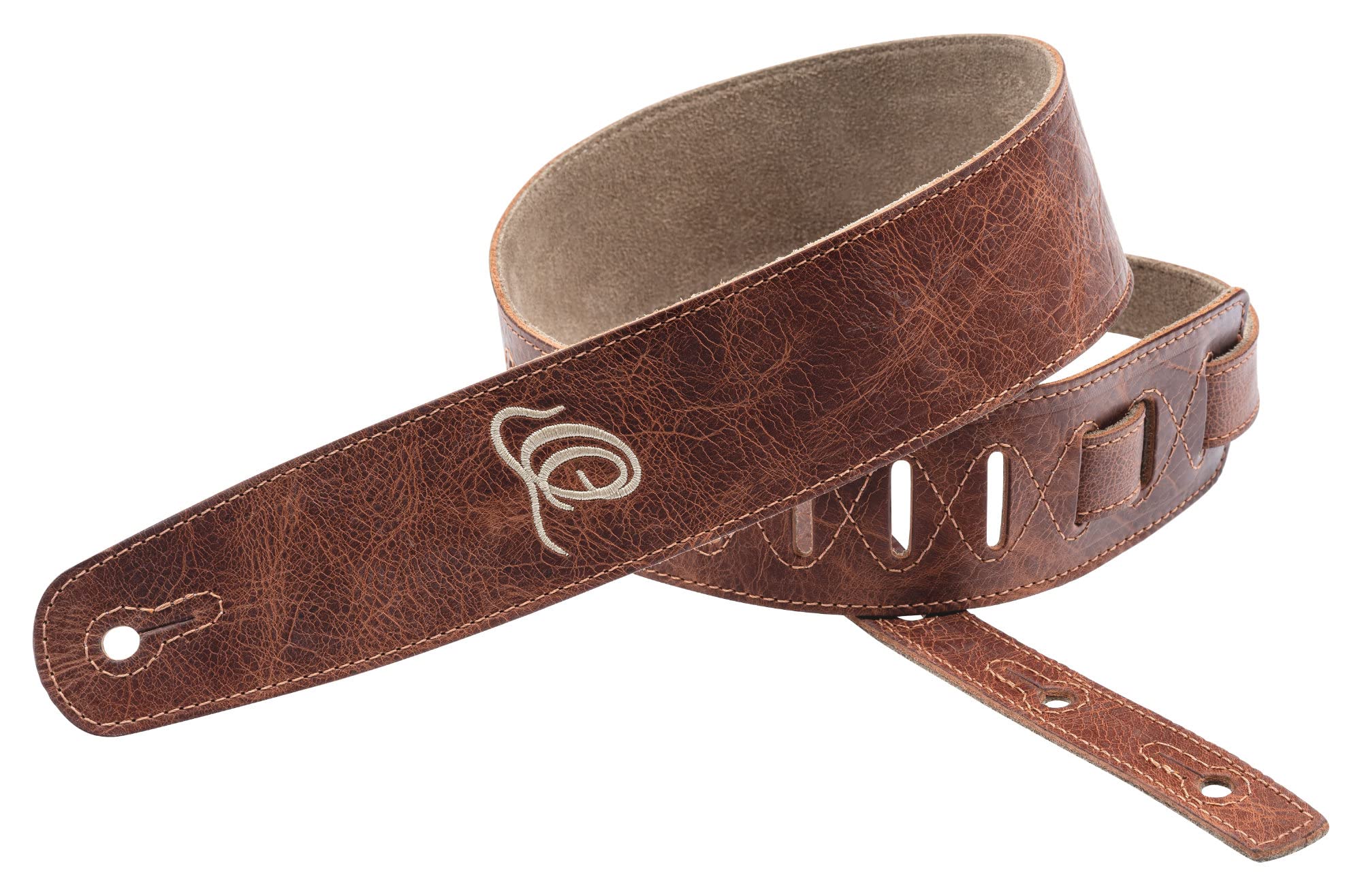 Ortega Guitars Adjustable Guitar Strap, Acoustic Guitar / Bass, Electric Guitar / Bass, Suede Series, Suede Leather