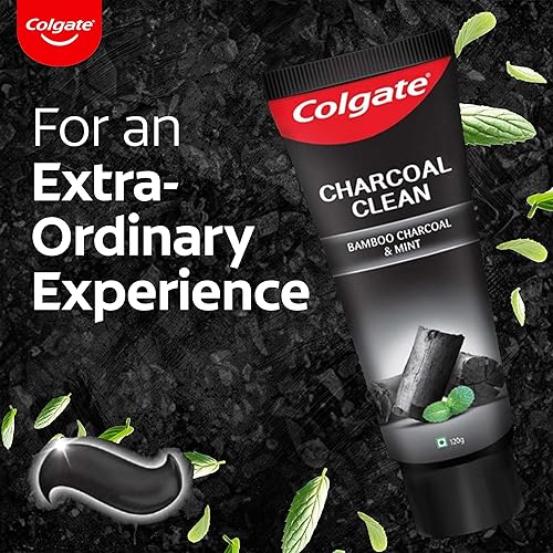 Miniatura 2 de Colgate Charcoal Clean Black - Pasta dental de gel Deep Clean con carbón de bambú y menta de gaulteria para eliminación de placa, 4.23 oz (paquete