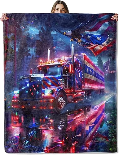 Miniatura 15 de Manta retro con diseño de automóvil musculoso para niñas, niños y adultos, 50 x 60 pulgadas, acogedora manta de franela para dormitorio, campamento,