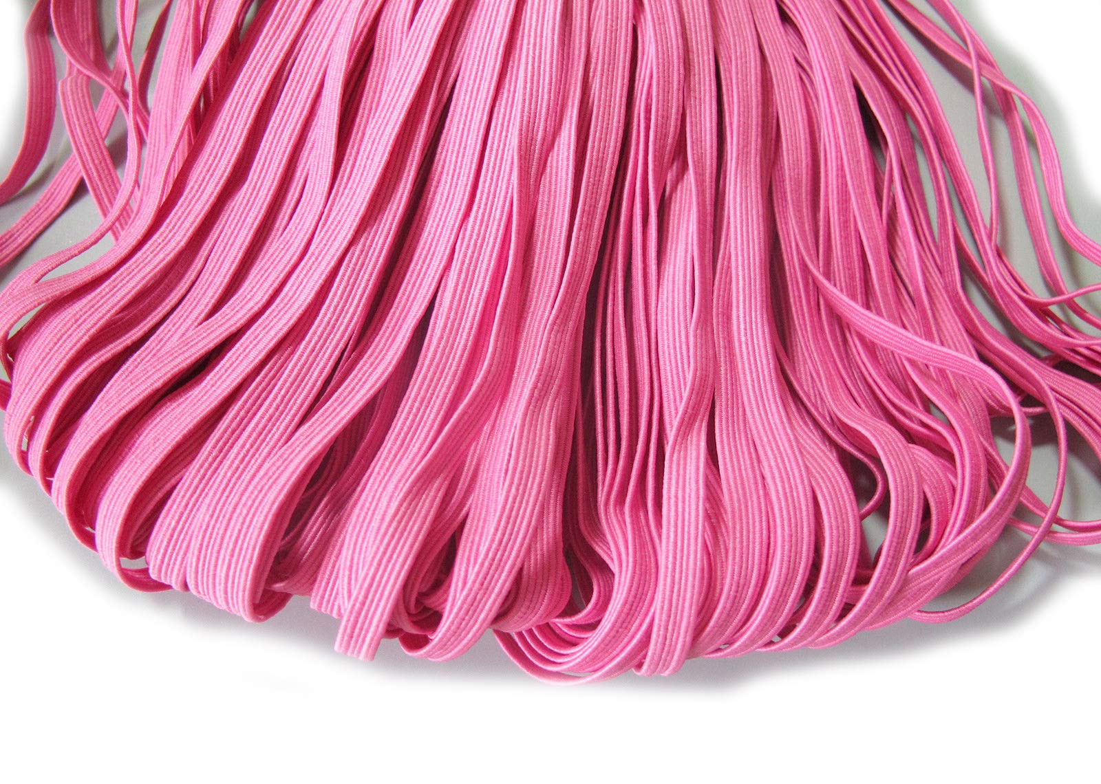 PrettyBoutique 6mm Corded Flat Cord Thin Elastic Dressmaking Waistband Headbands (Hot Pink, 10 Metres) โ image 1
