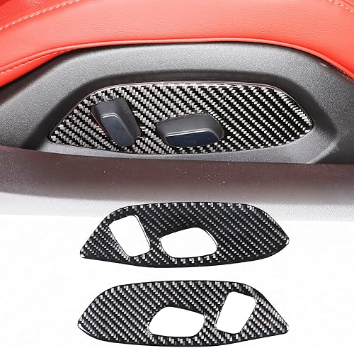 CHEAYAR Adhesivo de ajuste de asiento de automóvil de fibra de carbono suave compatible con Corvette C8 Stingray Z06 Z51 2020 2021 2022 2023