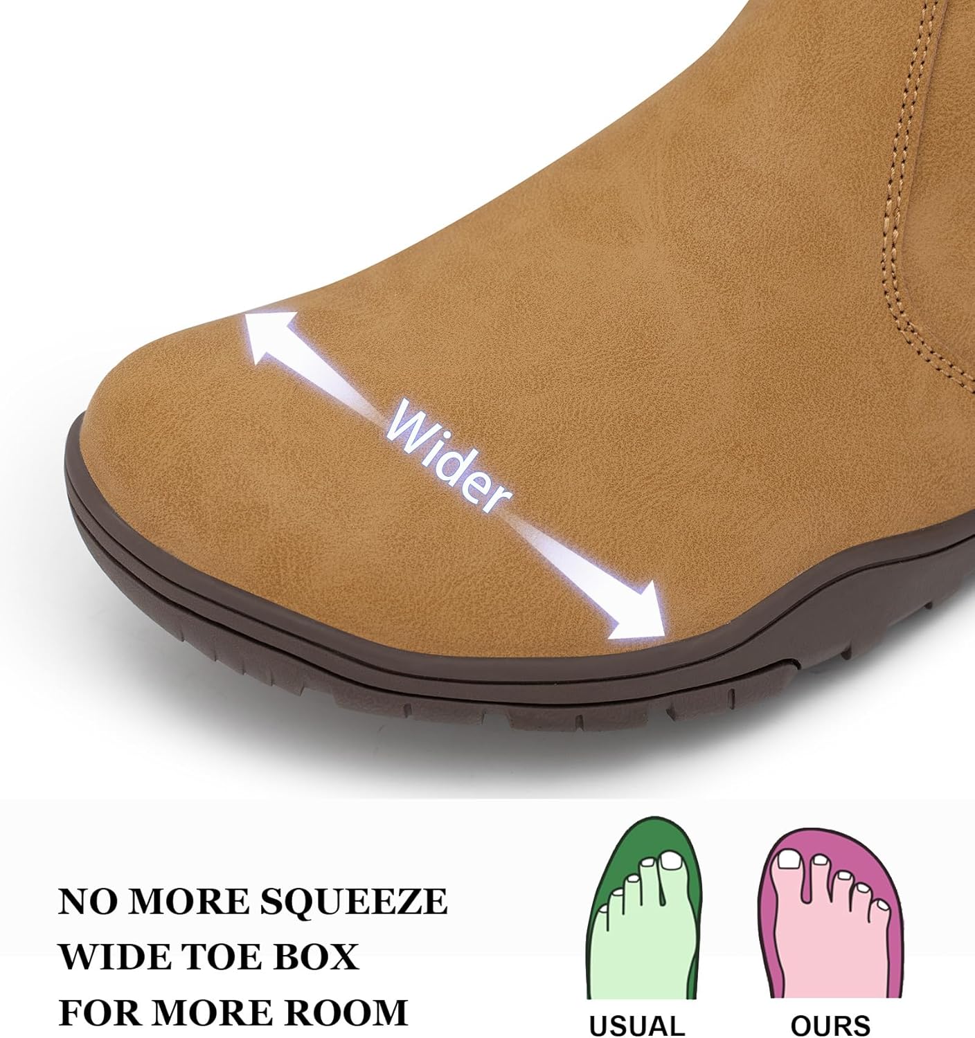 Chelsea Barefoot Boot for Men- Wide Toe Box Zero Drop Slip On Minimalist Hi-Top Shoes - Image 5