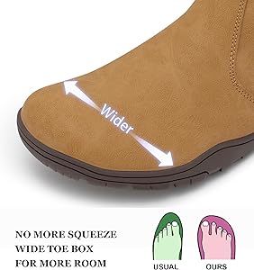Amazon.com | FEFELUIS Chelsea Barefoot Boot for Men- Wide Toe Box