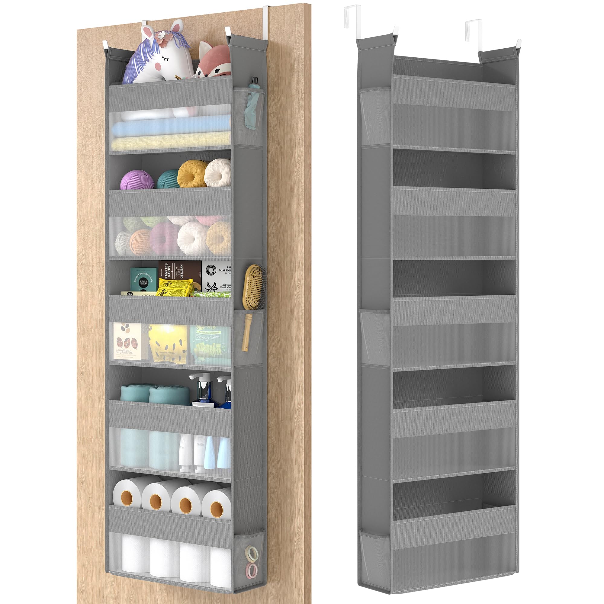 SONGMICS Door Organizer: 5-Tier Storage, Dove Gray