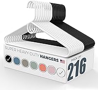 Vista 36 de Neaties Perchas de ropa súper resistentes, paquete de 20 (24 unidades), fabricadas en los Estados Unidos, capacidad de 10 libras, perchas