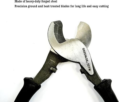 Miniatura 3 de Greenlee Cortador de cables 727M con asas de agarre de cojín, 9-14"