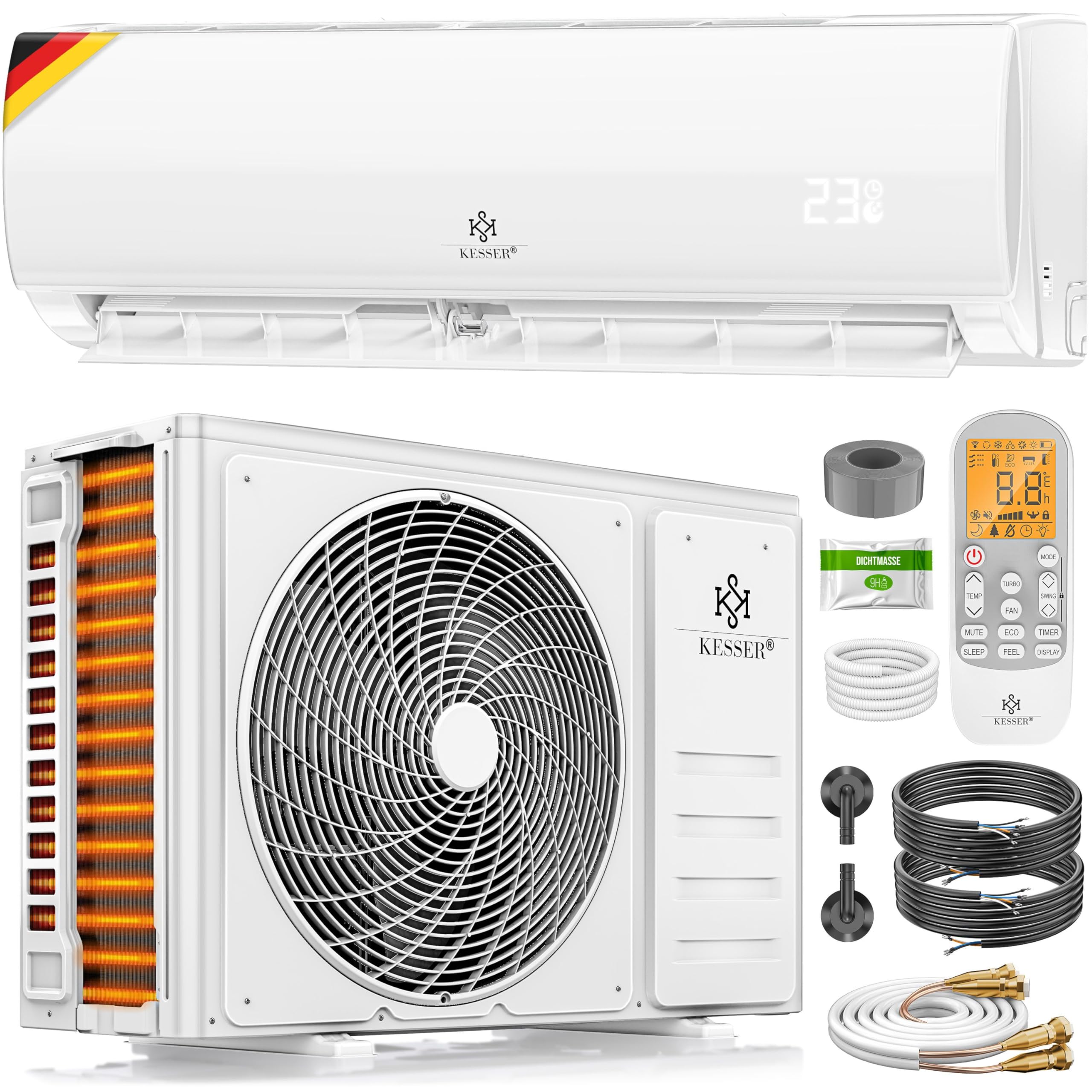 DOJA Barcelona Airconditioning-schroefverbinding, 3/8, 1 stuk, koudemoer connector SAE-M, airconditioning-installatieset, airconditioningmoeren buisschroefverbinding, airconditioninggereedschap