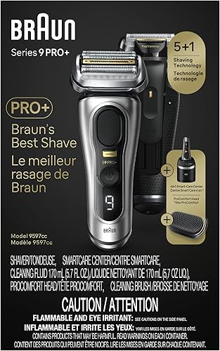 Miniatura 11 de Braun Maquinilla de afeitar eléctrica Series 9 PRO+ para hombres, 5 elementos de afeitado Pro y cabezal ProComfort para preparación de afeitado