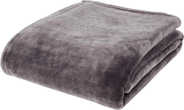 Catherine Lansfield Extra Large Raschel Velvet 200 x 240 cm Throw Charcoal