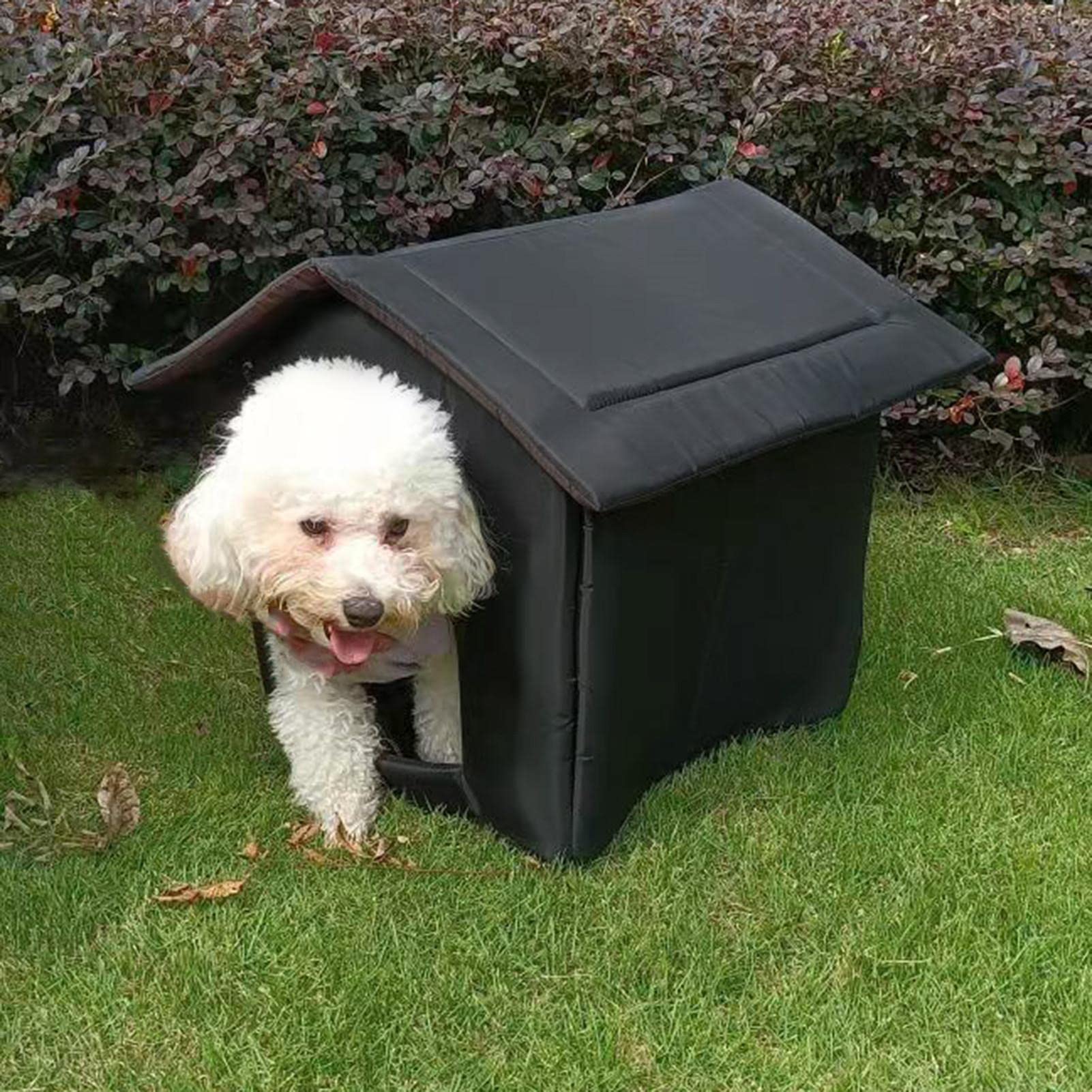 Casa para gatos, exterior, resistente al invierno, para perros, impermeable, plegable, exterior, de tela Oxford, cálida, para mascotas, para gatos, para perros | Accesorios Antideslizantes Para Mascotas Exteriores Multiples Gatos Balcón Invierno Patio Apa