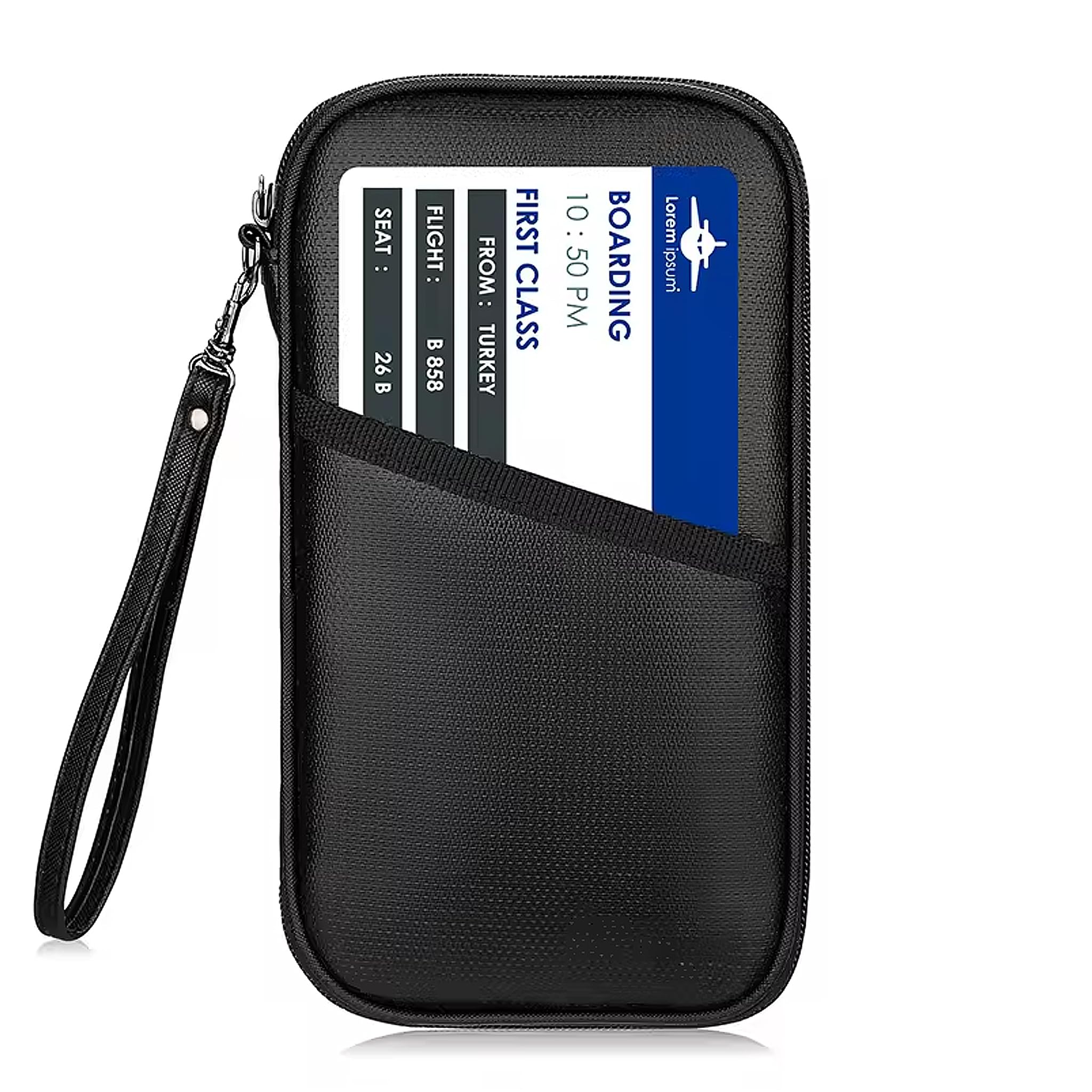 INDOTEAM Family Travel Documents Wallet + Passports Protector – Large Capacity Waterproof/Fireproof Tickets and Passport Holder – Travel Document Wallet and Passport Case with RFID Blocking Material
