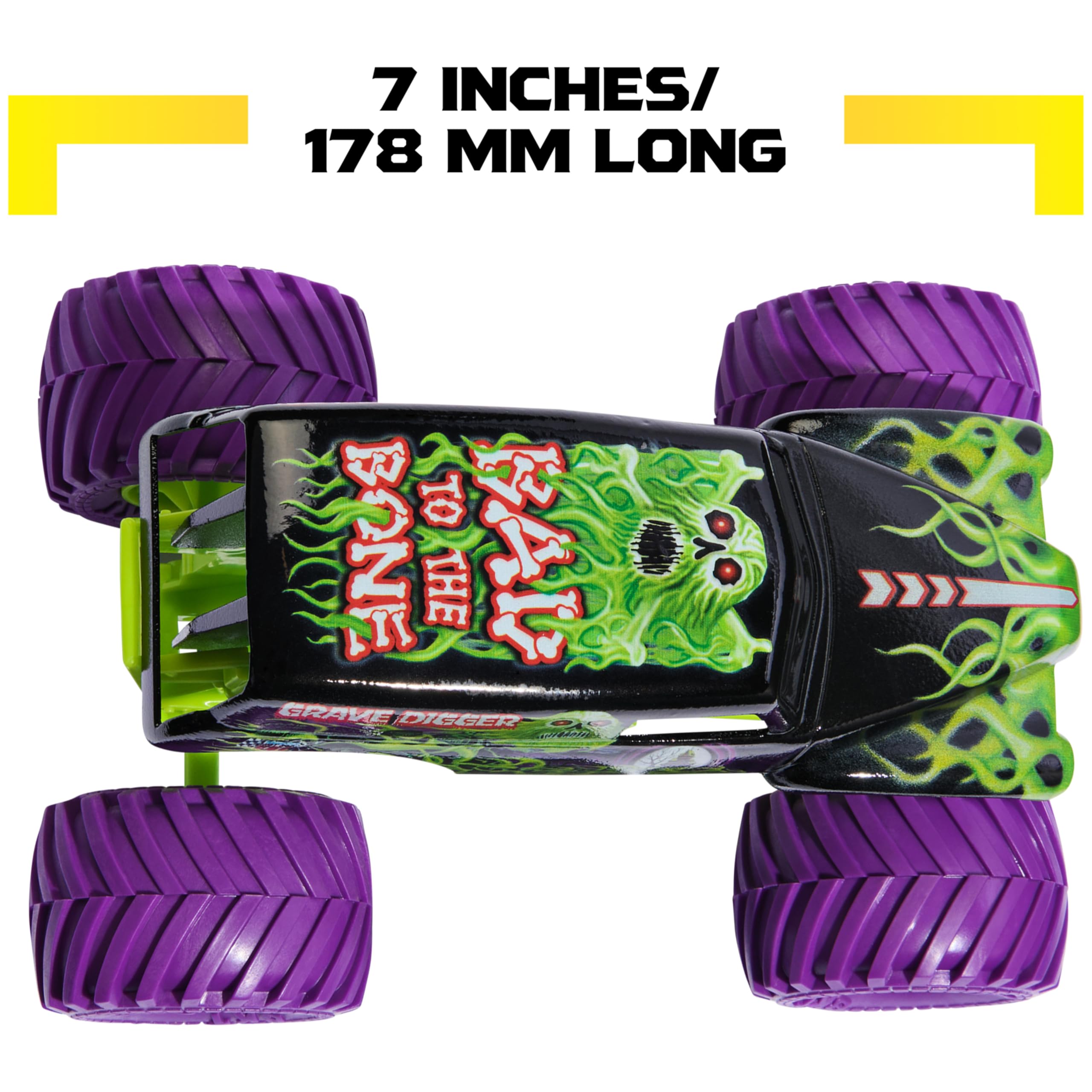 Monster Jam, Camion mostro ufficiale per tomba, veicolo da collezione pressofuso, scala 1:24, giocattoli per bambini per ragazzi e ragazze dai 3 anni in su