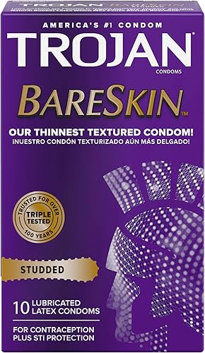 Trojan Studded preservativos lubricados tachonados premium 10 unidades 1 1