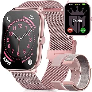 Android Smartwatch Damen Rosa Telefonfunktion - 1.85\