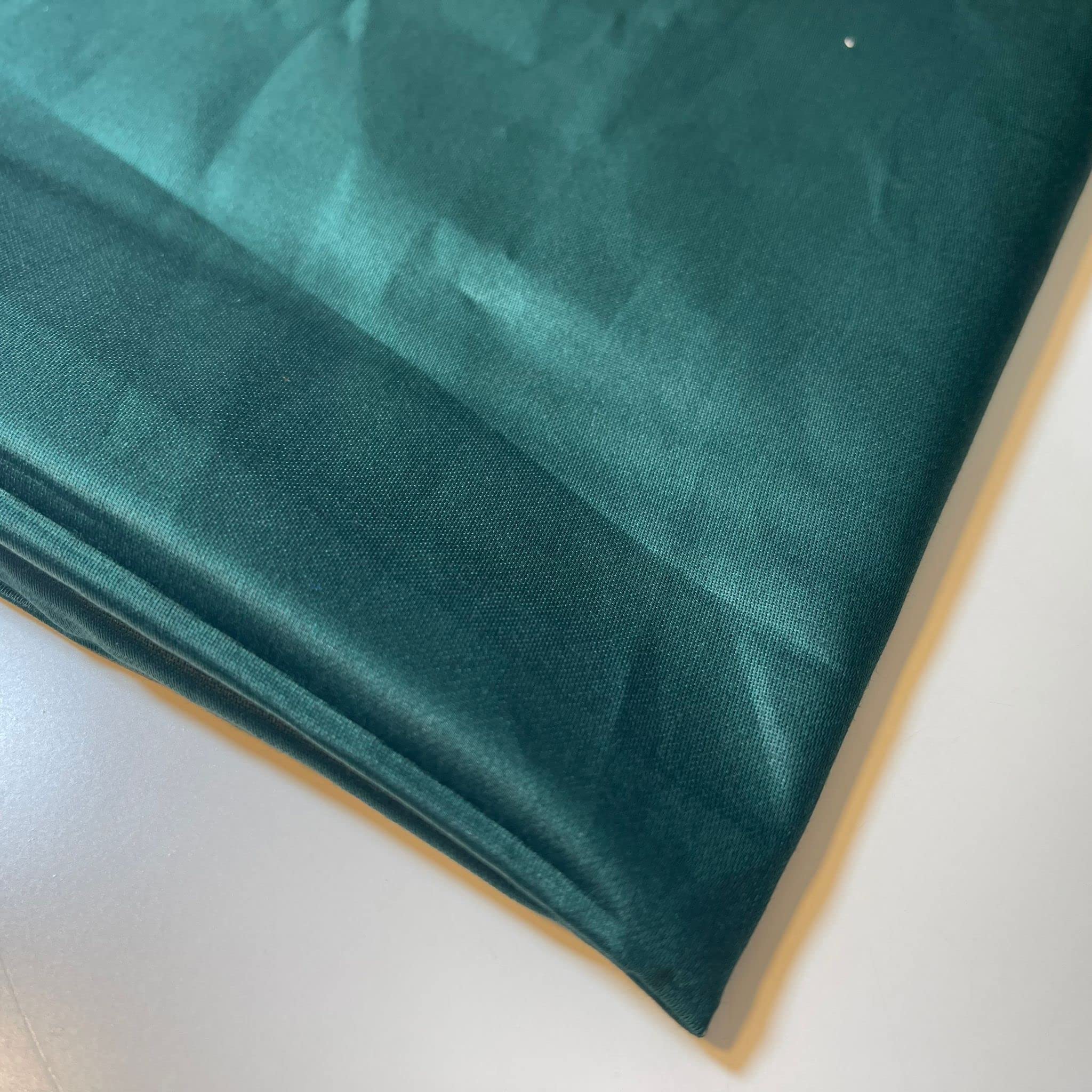 Cotton Sateen Curtain Lining Dress Craft Premium Fabric by The Meter (Pre Cut 1 Meter) (Dark Jade 44")
