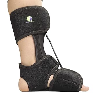 MARS WELLNESS Comfort Dorsal Night Splint - Pain Relief from Plantar Fasciitis, Drop Foot, and Achilles Tendinitis - Small/Medium