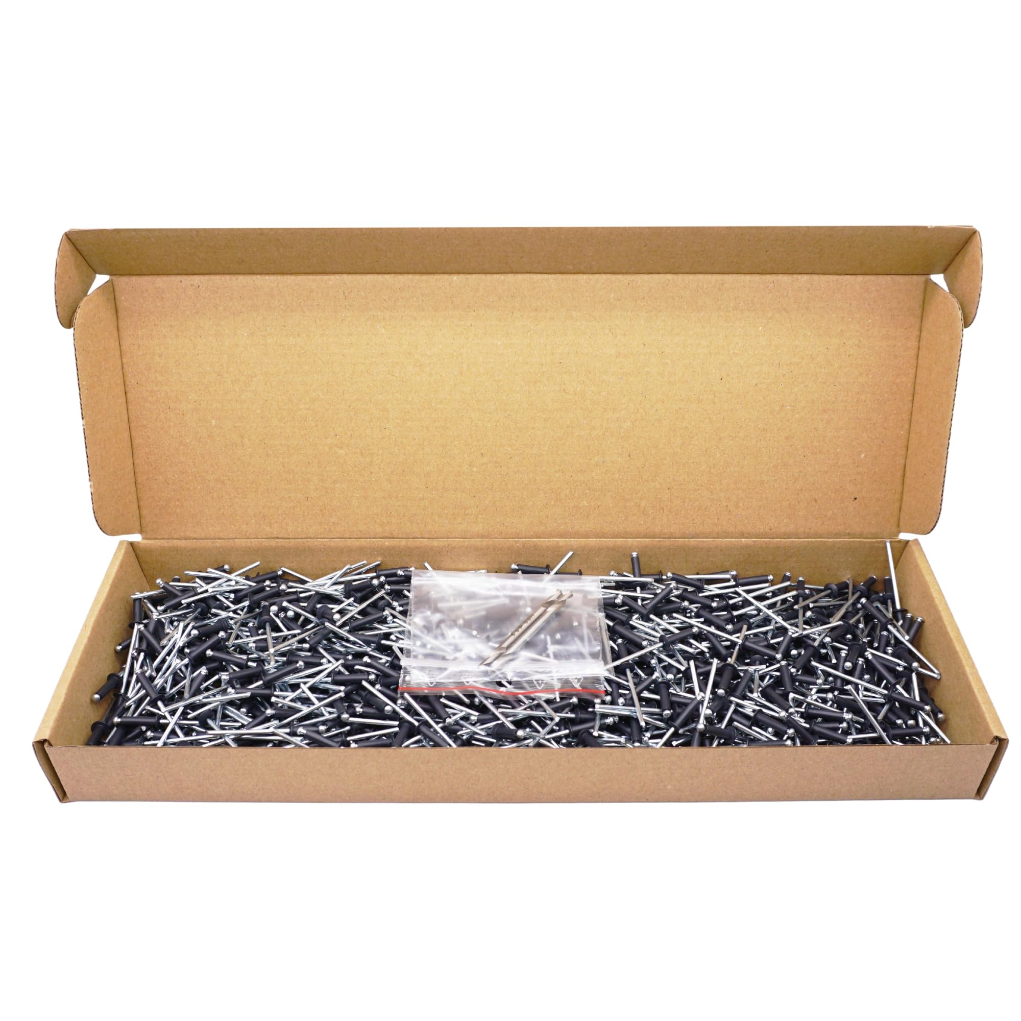 SKIR'CO (800 szt.) Malowane nity zrywalne 3,2 x 12 mm, aluminiowe nity zrywalne, DIN 7337, głowica kopułowa, stalowy trzpień, nity pop (antracyt szary RAL 7016)