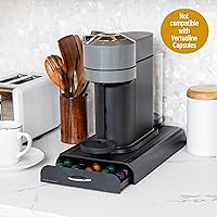 Vista 3 de Mind Reader Nespresso Compatible Capsule Drawer, Countertop Organizer, Coffee Pod Holder, Storage, 9.25"L x 15"W x 2"H, Black