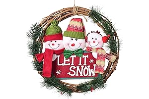 Lvydec Snowman Wreaths Christmas Decorations