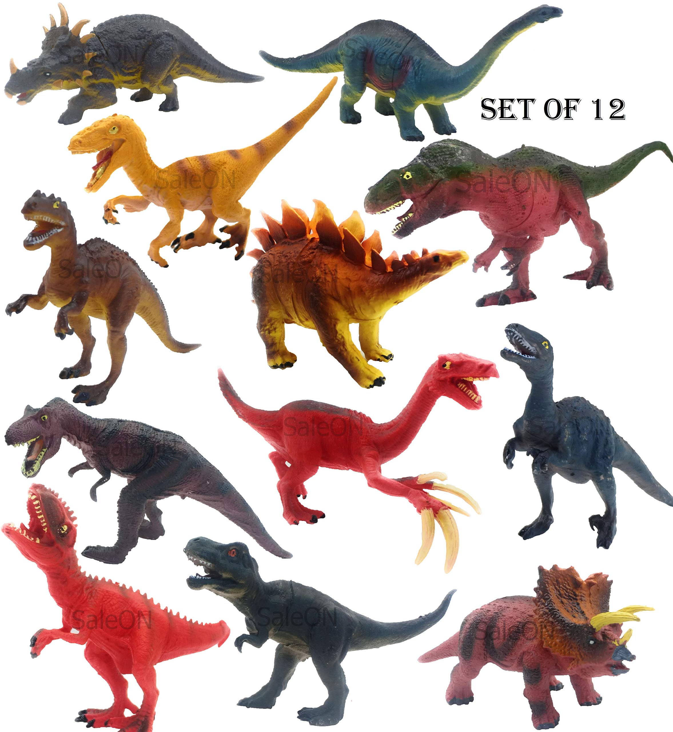 Buy SaleOn Set of 14 Big Size Dinosaur Toy Action Figure Animal Model Collection Learning